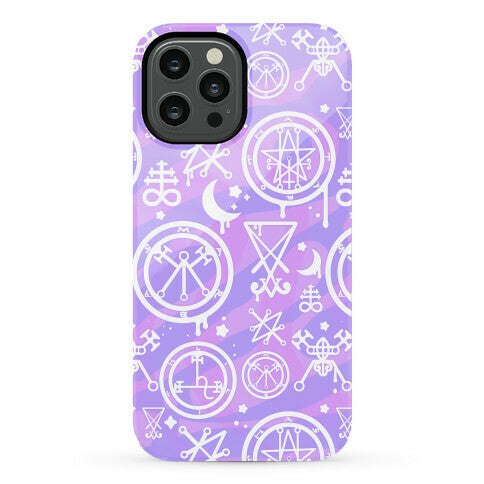 Pastel Goth Demon Sigil Pattern Phone Case