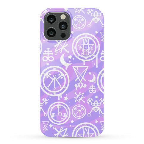 Pastel Goth Demon Sigil Pattern Phone Case