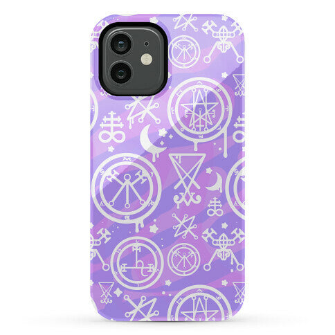 Pastel Goth Demon Sigil Pattern Phone Case