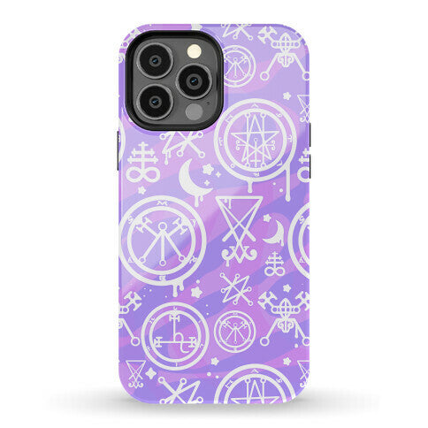 Pastel Goth Demon Sigil Pattern Phone Case