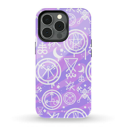 Pastel Goth Demon Sigil Pattern Phone Case