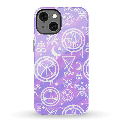 Pastel Goth Demon Sigil Pattern Phone Case