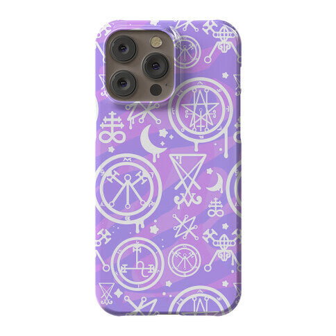 Pastel Goth Demon Sigil Pattern Phone Case