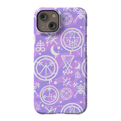 Pastel Goth Demon Sigil Pattern Phone Case