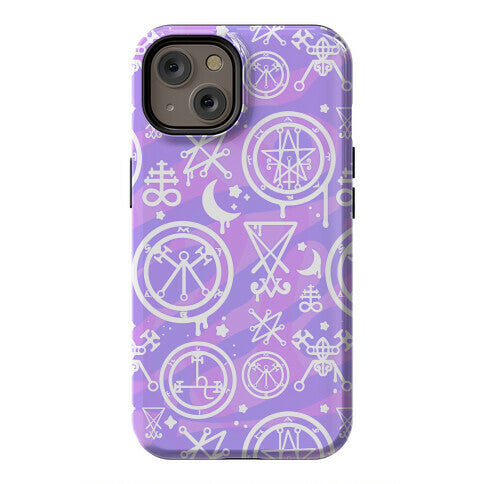 Pastel Goth Demon Sigil Pattern Phone Case