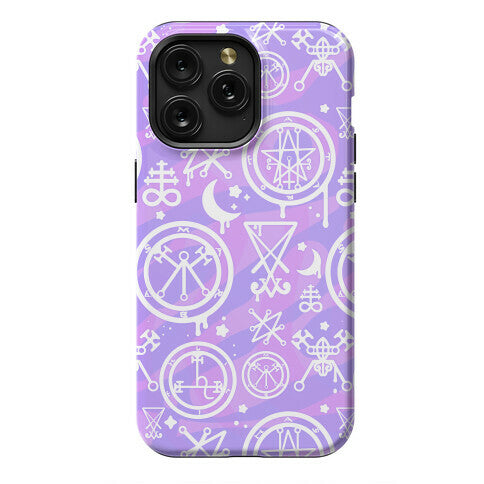 Pastel Goth Demon Sigil Pattern Phone Case