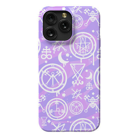 Pastel Goth Demon Sigil Pattern Phone Case