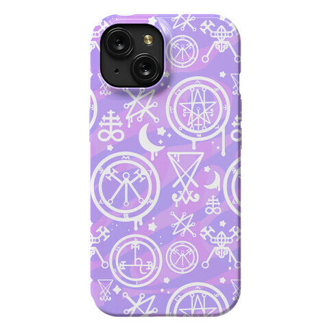 Pastel Goth Demon Sigil Pattern Phone Case