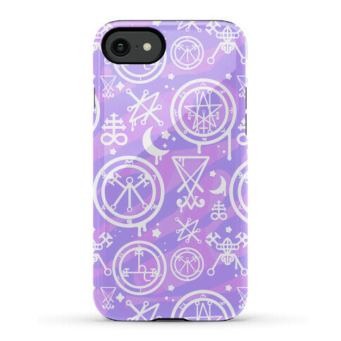 Pastel Goth Demon Sigil Pattern Phone Case