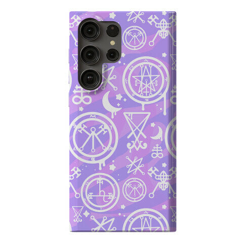 Pastel Goth Demon Sigil Pattern Phone Case