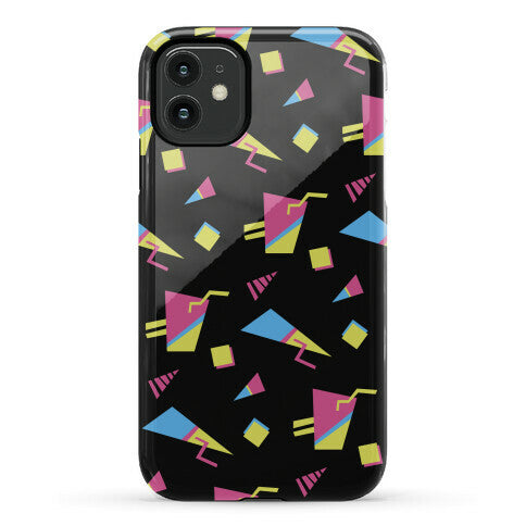 Black 80s/90s Pattern Phone Case