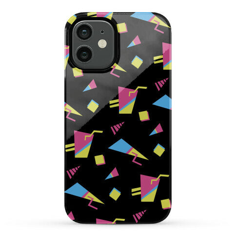 Black 80s/90s Pattern Phone Case