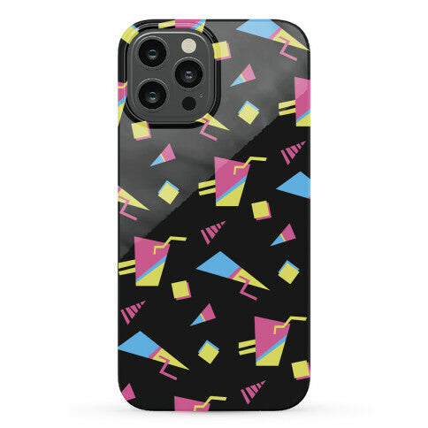 Black 80s/90s Pattern Phone Case