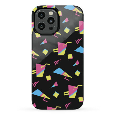 Black 80s/90s Pattern Phone Case