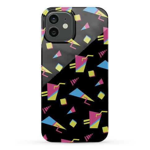 Black 80s/90s Pattern Phone Case