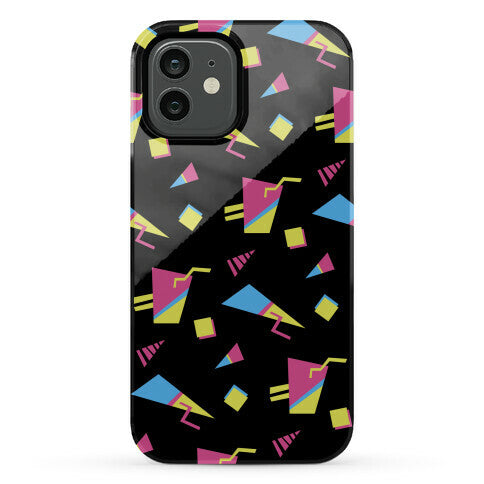 Black 80s/90s Pattern Phone Case
