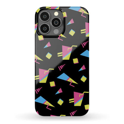 Black 80s/90s Pattern Phone Case