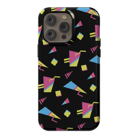 Black 80s/90s Pattern Phone Case