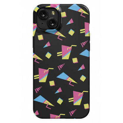 Black 80s/90s Pattern Phone Case