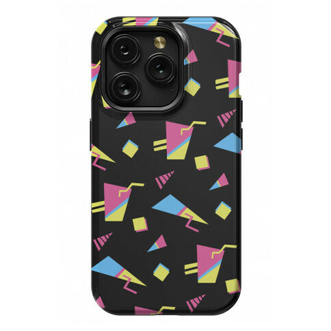 Black 80s/90s Pattern Phone Case