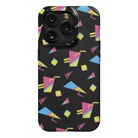 Black 80s/90s Pattern Phone Case