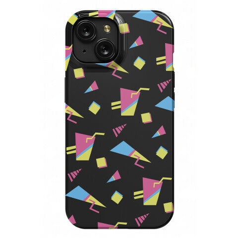 Black 80s/90s Pattern Phone Case