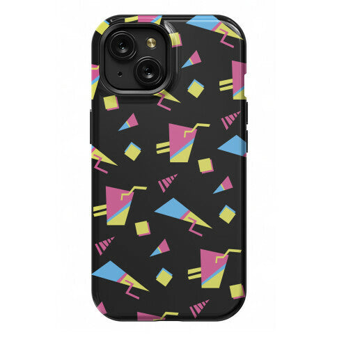 Black 80s/90s Pattern Phone Case