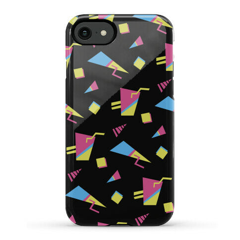 Black 80s/90s Pattern Phone Case