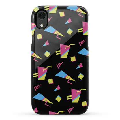 Black 80s/90s Pattern Phone Case