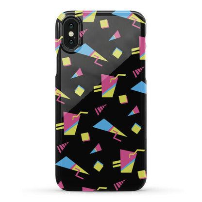 Black 80s/90s Pattern Phone Case