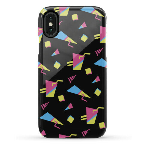 Black 80s/90s Pattern Phone Case