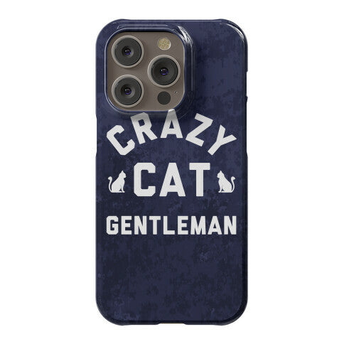 Crazy Cat Gentleman Phone Case