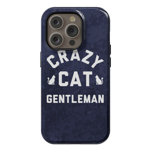 Crazy Cat Gentleman Phone Case