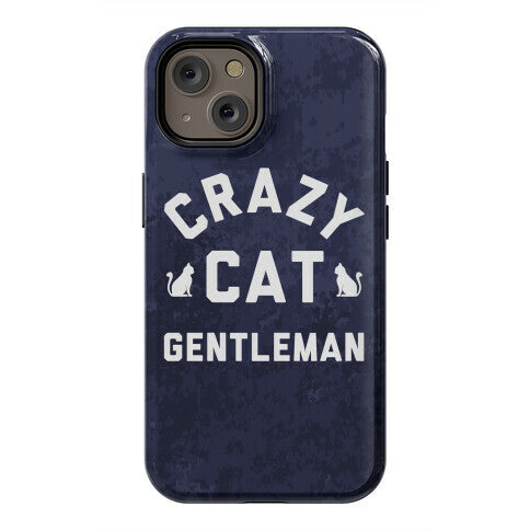Crazy Cat Gentleman Phone Case
