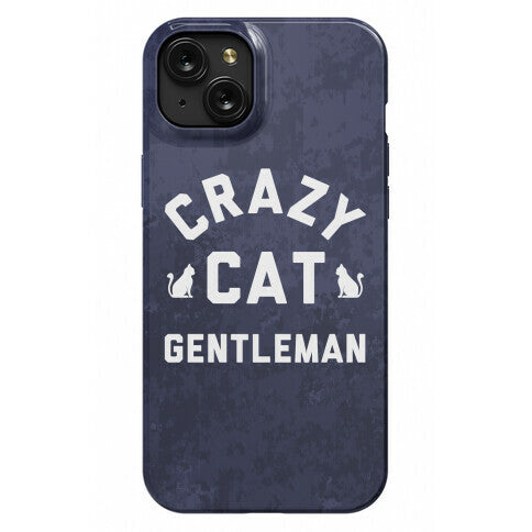 Crazy Cat Gentleman Phone Case