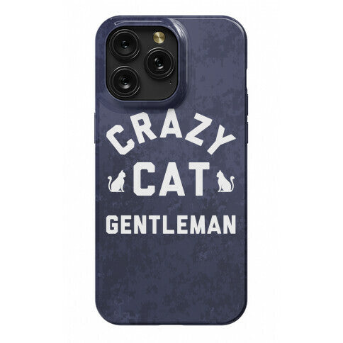 Crazy Cat Gentleman Phone Case