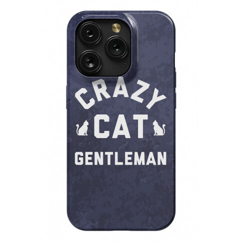 Crazy Cat Gentleman Phone Case