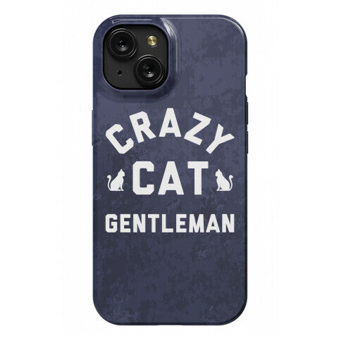 Crazy Cat Gentleman Phone Case