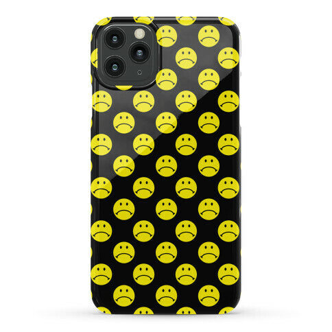 Sad Smiley Face Pattern Phone Case