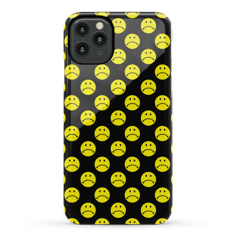 Sad Smiley Face Pattern Phone Case