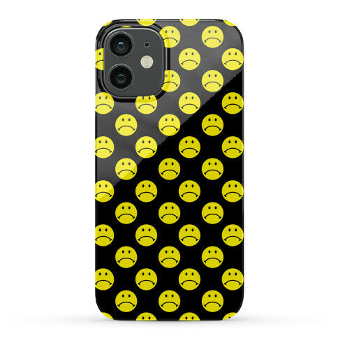 Sad Smiley Face Pattern Phone Case