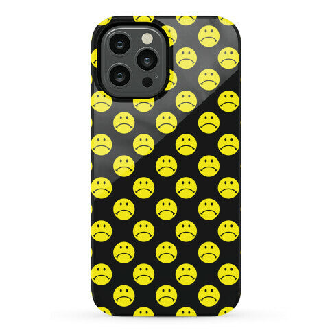 Sad Smiley Face Pattern Phone Case