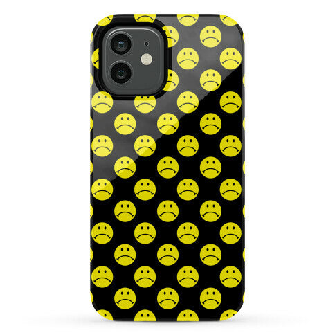 Sad Smiley Face Pattern Phone Case
