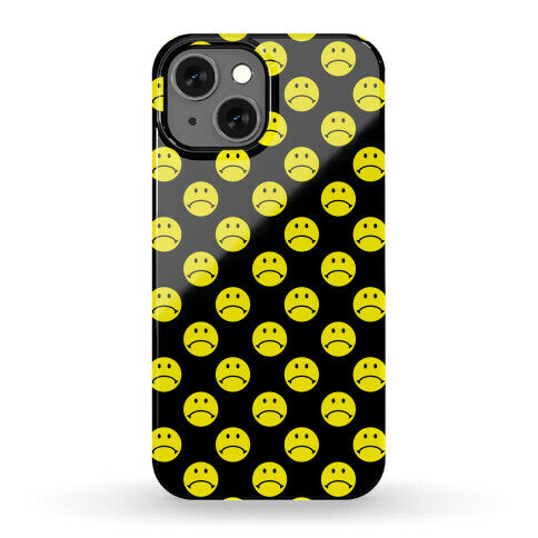 Sad Smiley Face Pattern Phone Case