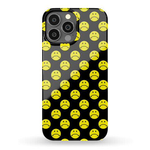 Sad Smiley Face Pattern Phone Case