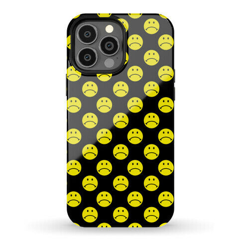 Sad Smiley Face Pattern Phone Case