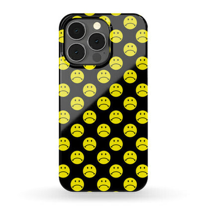 Sad Smiley Face Pattern Phone Case