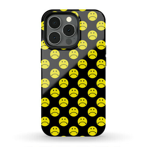 Sad Smiley Face Pattern Phone Case