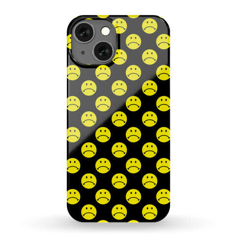 Sad Smiley Face Pattern Phone Case