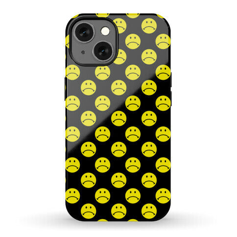 Sad Smiley Face Pattern Phone Case